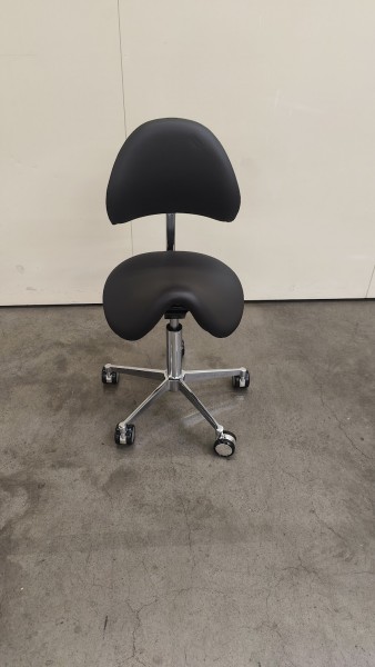 Gharieni zadelzit anatomisch met rug, Zwart H57