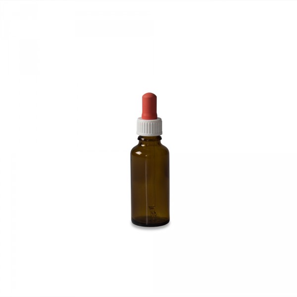 Pipetfles, bruin glas, 30 ml